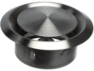 Ø 100mm / 4'' Adjustable Diffuser - Universal Air Supply/Exhaust Valve - Ventilation Ducting Cover - Metal - Stainless Steel