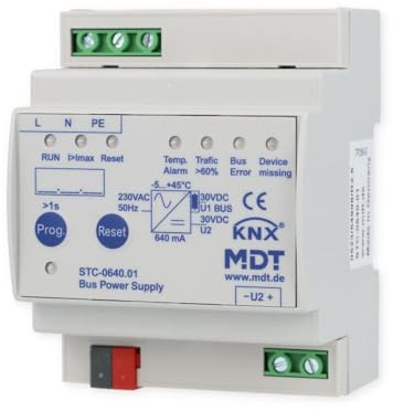 Alimentación de bus con función de diagnóstico, 640mA para domótica KNX STC-0640.01