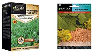 Semillas Batlle Abonos Ecológicos Verde Veza Caja 1,5Kg + Aromáticas Mostaza Blanca