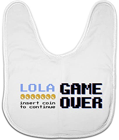 LolaPix Bavoir bébé garçon. Bavoir Personnalisé au Prénom. Bavoir bébé. Bébé, garçon, fille. Bavoir bébé fermeture velcro. Cadeaux personnalisés. Différentes couleurs. Divers modèles. GAME OVER