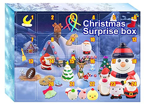 Bulk Calendars Little – of Surprises Advent Doors Toys Weihnachten mit 24 Tagen 2021 24 Countdown Holiday Adventskalender Home Decor Erfolgswissen Für Friseure (Multicolor, One Size)