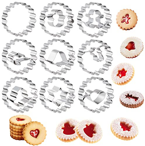 9pcs Formine per Biscotti Acciaio Inossidabile, Tagliabiscotti Natale DIY Decorazioni Dolci