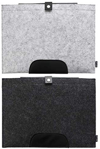 Saturey 2 Stück A4 Aktenordner Tasche Dokumentenpapier Blätter Aufbewahrungsmappe Portfolio Organizer for Schule Büro Studenten Dunkelgrau (Color : Light Grey and Dark Grey)