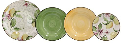 Tognana Zagara, Servizio piatti per 6 persone,18 pezzi, stoneware multicolor