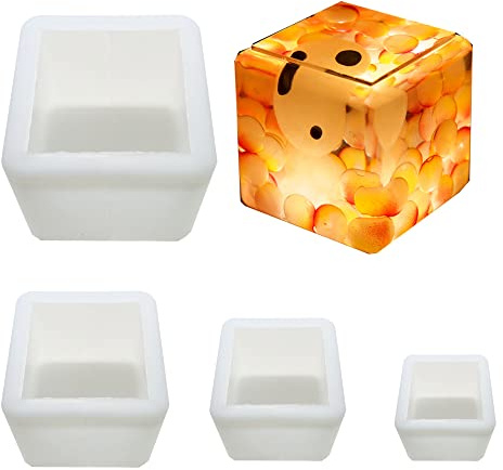 Cayway Schmuck Silikonform Würfel Gießform Resin Form Platz Gießformen Silikon für Die Schmuckherstellung, Home Tischdekoration