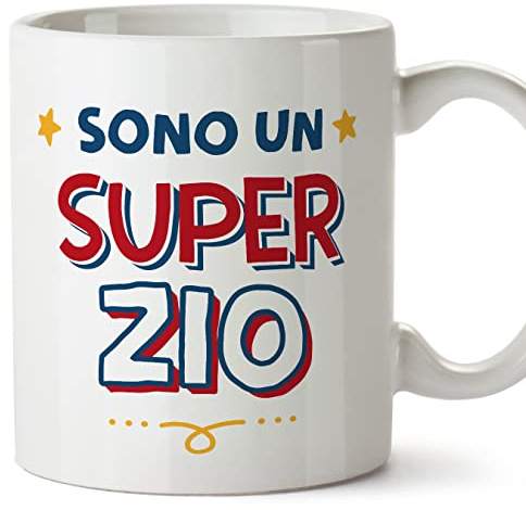 Mugffins Tazza in ceramica per ZIO 11 oz / 350 ml - In italiano - Sono Super - Idea regalo per compleanno, anniversario, natale