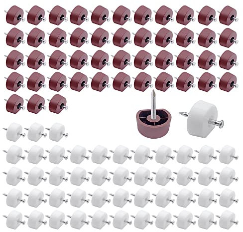 HLIWS 96 Stück Regalbodenträger,Einlegeboden Halter,Schrank Regal Einlegeboden Halter,für Bücherregale, Schubladen und Schrankböden(Weiß + Braun)