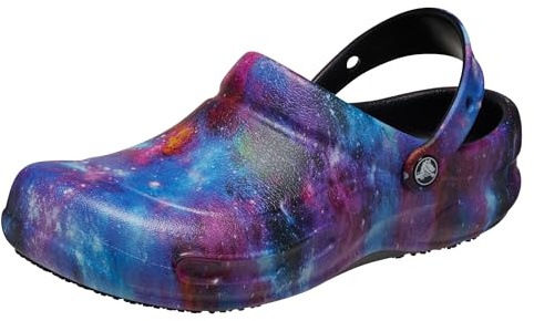 Crocs Unisex-Adult Bistro Graphic Clogs, Black/Black, 12 Women/10 Men