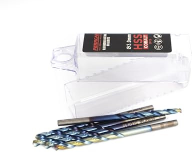 Ferrcan Brocas para metal HSS DIN338 M35 5% cobalto acabado rainbow para taladros en acero inoxidable, hierro y otros metales paquete de 5 unidades por medida (3mm)