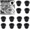 Conductos de Goma, 12 Piezas Pies de Goma, Pies de Goma Oxidado Gomas para Parrilla de Cocina para Hornillos de Autocaravanas, Compatible con Dometic, Smev, Thetford Y Varillas de 5 mm Cocinas A Gas
