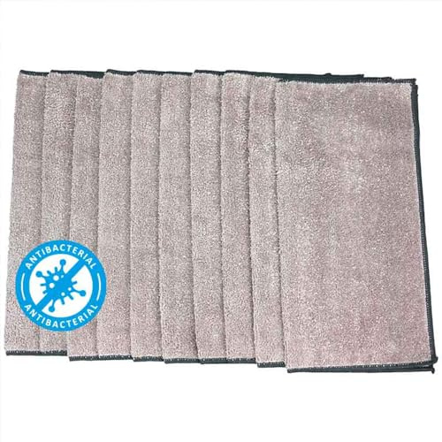 Pastaclean® Mikrofaser Reinigungstücher 10 Stück/Sand | Mikrofasertücher Antibakteriell Putzlappen Putztücher Flauschi Tücher, Sehr Saugfähig Fusselfrei Streifenfrei, Für Haus, Küche, Auto, 35 x 35cm