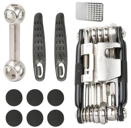 Fahrradreifenfüller, Sechskantschlüssel-Set, professionelle Reifenreparaturwerkzeuge, multifunktionaler Kettenschneider, Ratschenschlüssel für den Haushalt, multifunktionaler Kettenschneider,