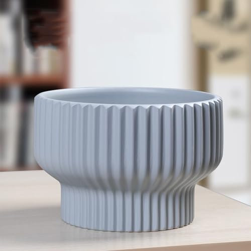 XQSXDKXQ Zimmerpflanze Pflanzgefäß Gartendekoration Großer Zylinder Pflanzgefäß Bonsai Pflanzgefäß Außenterrasse,Grau,Extra Large