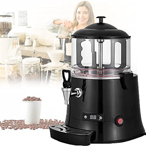 Machine à chocolat chaud commerciale 5/10 l, distributeur de chocolat chaud électrique, avec affichage LED, plaque chauffante en acier inoxydable 304 pour chauffer le chocolat, le café, le lait, le