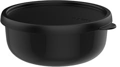 Mepal - Mikrowellengeschirr Lumina - Frischhaltedosen mit Deckel für Kühlschrank, Gefrierschrank, Dampfgarer & Mikrowelle - Mikrowellenschüsseln mit Deckel - Aufbewahrungsbox - 750 ml - Nordic black