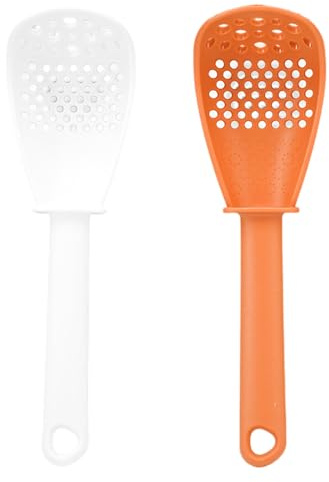 Paquete de 2 cucharas coladoras de plástico para cocinar skimmer Ladan, cucharas coladoras, adecuadas para diversas tareas culinarias