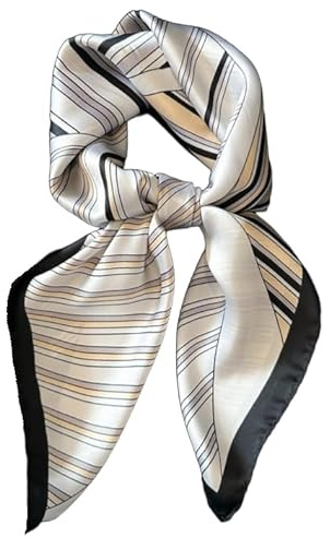 GIMIRO Damen Quadratisches Tuch Polyester-Seidenlook 70 x 70 cm