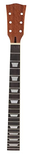 Mtlavishness Holz-E-Gitarrenhals, 22 Bünde, Palisander-Griffbrett mit trapezförmiger Einlage für