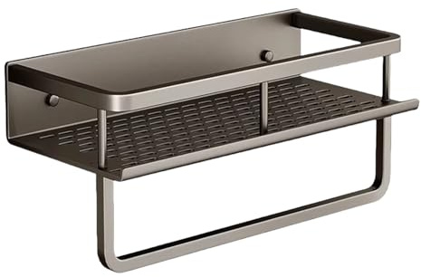 Étagères de salle de bain pour douche, étagère murale pour douche - Étagère de rangement pour salle de bain et étagères murales | Étagères de drainage montées sur la paroi avec porte-serviettes