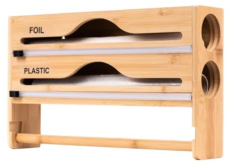Distributeur de film alimentaire, support de film ménager, avec fonction de coupe, organisateur de films de cuisine, boîte de rangement murale avec fonction de coupe pour papier, maison, réfrigérateur