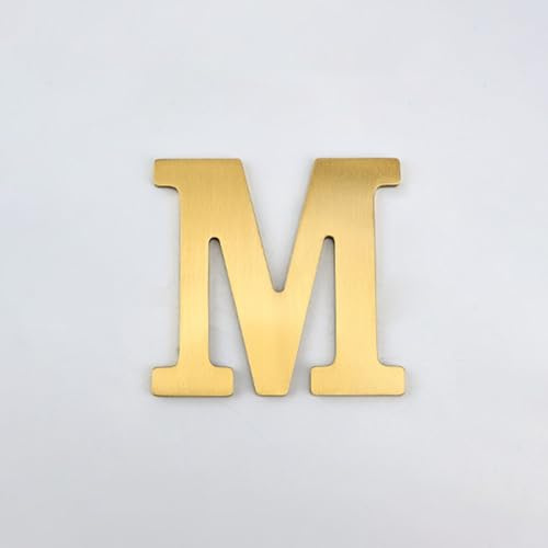 Numeri Civici Da 3 Pollici, Numero Di Porta Moderno In Metallo Ottone, 8 Cm, Lettere Dorate Per Indirizzo Di Cassetta Postale, Segno Decorativo Per Esterni, Per Camera D'hotel, Giardino(M)