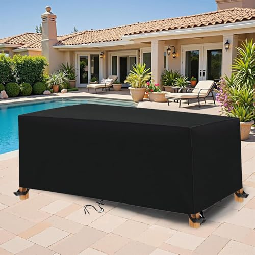 OOOXZO Housse Protection Mobilier de Jardin Exterieur 280x120x90cm/LxWxH Résistant Couverture de Meubles de Patio Anti-UV Oxford Meuble de Jardin de Étanche pour Table, Chaise et Canapé