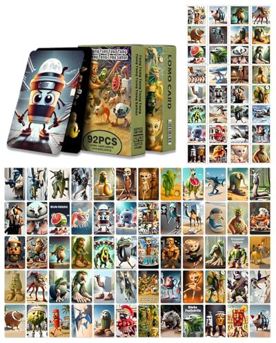 HUVZOR Album e custodie per giochi di carte collezionabili,60 carte con 32 adesivi,Set collezione Italian Brainrot - Personaggi unici e design esclusivo,Perfetto per regali,Feste e party per bambini