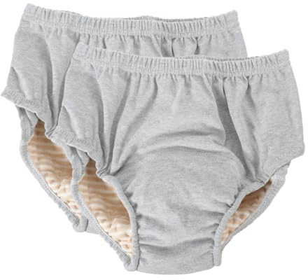 Anneome 2 Stück Waschbare und Wiederverwendbare Inkontinenz Windeln aus Baumwolle für Erwachsene Auslaufsichere Urinalhose Geeignet für 55-65kg Einfacher und Bequemer Stil