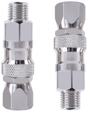 2 Stück Sprüh-Drehgelenke, G1/4 360-Grad-Drehgelenk, Edelstahl, Druckspritzpistole, Schlauch, Drehverbinder für Airless-Farbspritzgeräte