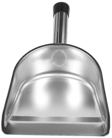 DIYEAH Pala de Basura Creativa de Acero Inoxidable Tamaño Medio Mango Ergonómico Recogedor de Mano Práctico para Limpieza del Hogar y Rincones Estrechos Recogedor Portátil para Uso