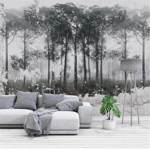 Retro Handgezeichnete Kreative Waldkunst 3D Tapeten Tapete Luxus Home Esszimmer Fototapete Effekt Wohnzimmer Schlafzimmer Kinderzimmer-150cm×105cm