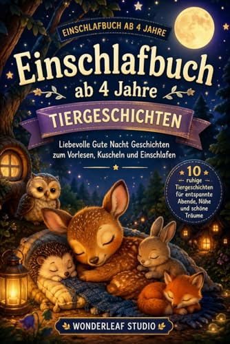 Einschlafbuch ab 4 Jahre: Waldgeschichten: Liebevolle Gute Nacht Geschichten aus dem Mondwald zum Vorlesen und Einschlafen (Mondwald Einschlafgeschichten ab 4)