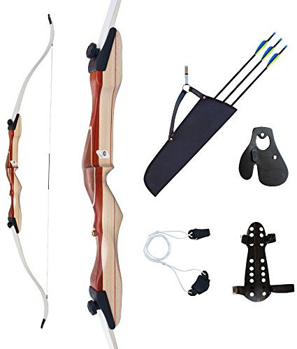 Bogenset Einsteigerset Recurvebogen Ragim Wildcat 70 mit Zubehör und Carbonpfeilen 26 lbs