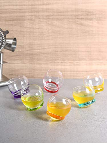 Bohemia Kristall Gläser, Crazy, bunt Sortiert, Model Crazy, Kristall Likörgläser CRAZY, bunt sortiert, 60 ml (Likörgläser 60 ml)