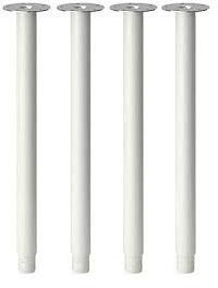 OLOV IKEA Verstellbares Bein (Set mit 4 Beinen), weißer Stahl