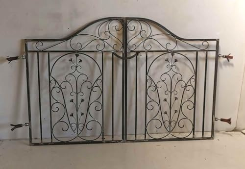 Gabella Gartentür Gartentor Tor Schmiedeeisen Pforte Metall Otello-GT180R Edel Rost 180 cm 1.8m Doppelflügeltor breit für Mauermontage