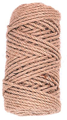 ANCLLO Starke natürliche Jute-Schnur, 4 mm dick, 50 m lang, Jute-Schnur, Rolle für Garten, Kunst, Handwerk, Heimdekoration, Verpackung, Bänder