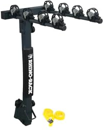Rhino Rack Bike Rack - Fits Up to 4 Bikes, 60kg Capacity, 2 Hitch Mount for Car, Strong Stabilization, Tilts for Easy Access, Folding Arm, Adjustable Straps, Ideal Bike Storage Solution