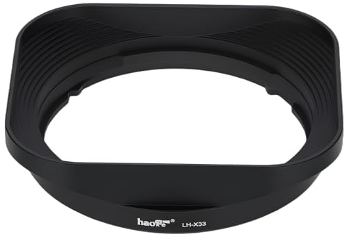Haoge LH-X33 Gegenlichtblende aus Metall, quadratisch, für Fujifilm XF 16-50mm F2.8-4.8 R LM WR XF33 mm F1.4 R WR XF 23mm F1.4 R LM WR Objektiv, Fuji XF 33 mm f/1.4 R LM WR Haubenblende