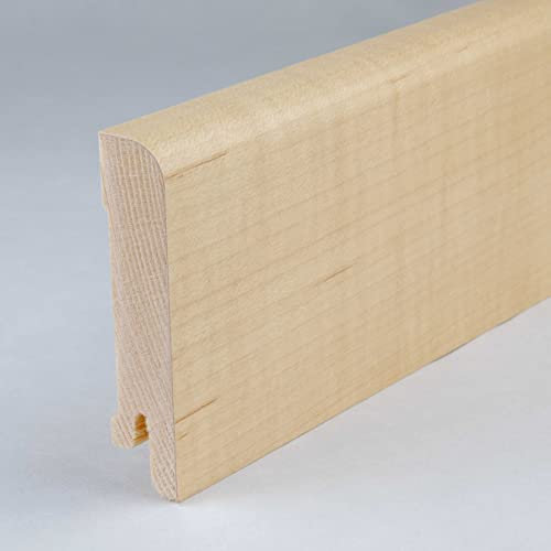 PROVISTON | plinthe placage bois arrondi | 15 x 70 x 2500 mm | érable | plinthe moderne | 1 pièce