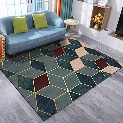 RUGMRZ Bodenbelag Für Balkon Hause Druck Studie Fußmatte Wohnzimmer Teppich Angebote blau Teppich kurzflor günstig Teppich bodenbelag für Balkon Teppich nach mass80x120CM