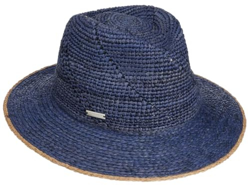 Seeberger Jalima Traveller Raffiastrohhut Raffiahut Strohhut Sommerhut Sonnenhut Damenhut (One Size - dunkelblau)