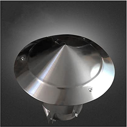 QWEASDF Comignolo Cappello,Il Top Verticale Fumi in Acciaio,Cappello Cinese Canna Fumaria Stufe Legna, Pellet E Caldaie, Fumaiolo Resistente al Calore,Griglia Antintrusione,d25cm/9.84in