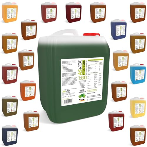 AsVita Getränkekonzentrat Fresh Mix 1:80 | 5 Liter Kanister - Getränkesirup zuckerfrei - 22 leckere Geschmacksrichtungen (Waldmeister)
