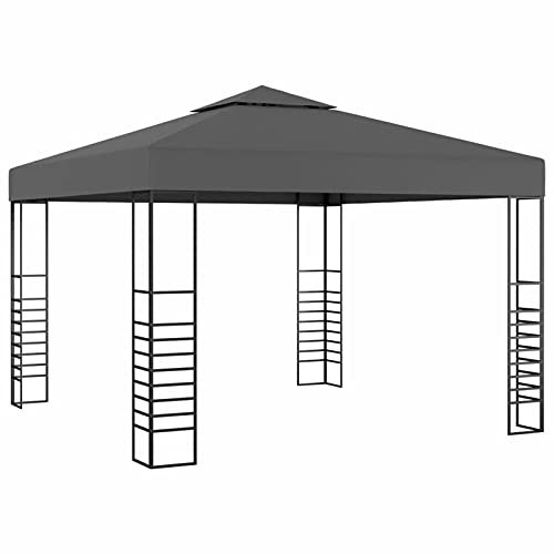 NITCA Gazebo con Tetto,Tetto per Padiglione,Tetto di Ricambio,Padiglione da Giardino,Tenda per Feste,Tetto Idrorepellente per Gazebo con Tetto a Camino,Antracite, Tipo 2