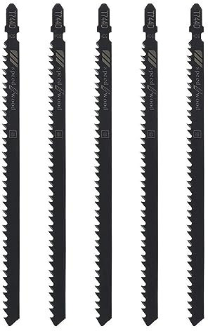 XWTOOL 5 Stück HCS Stichsägeblätter Stichsägeblatt T744D 180 mm Holzbearbeitung 6 Progressive Zähne pro Zoll Elektrowerkzeug