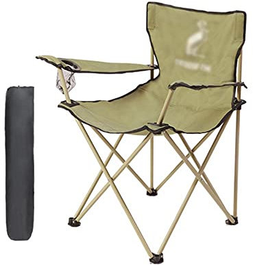 CUSTCH Premium Campingstuhl, Klappbarer Campingstuhl, Kompakt & Gepolstert, Getränkehalter/Tragetasche, Genießen Sie Einen Bequemen Sitz, Rot Und Grün, 80x50x50cm Gut