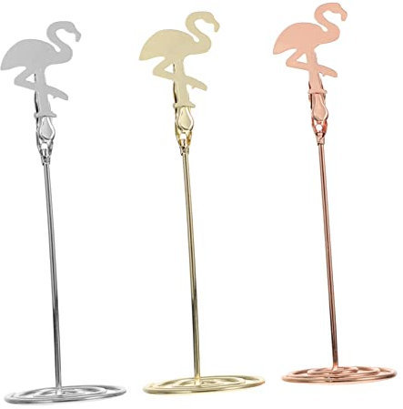 COHEALI 9 Stk Geschäftskartenhalter bilder papier tischklemme Flamingo-Notizhalter Klemme beachten hochzeitsdeko bürodeko Fotoclip für zu Hause Desktop-Dekoration für Hochzeiten Eisen