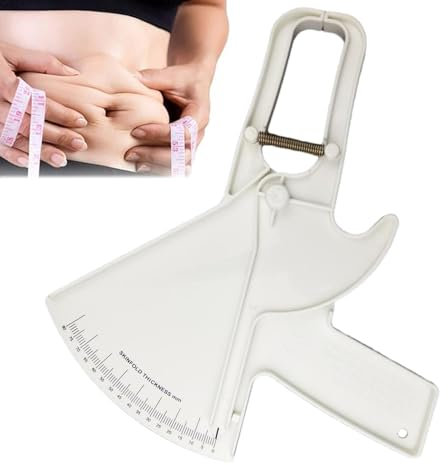 Gvblkq Körperfettmessung, Hautfettmessung | 0–88 mm Fat Skinfold | Doppelfeder-Handfettband, tragbares, genaues Messwerkzeug zur Überwachung des BMI