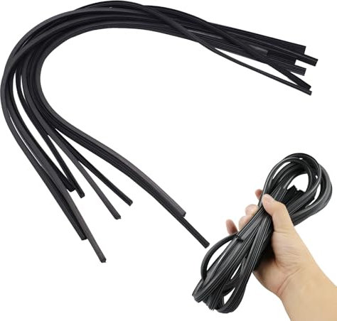 8 pezzi in gomma universale per tergicristalli, in gomma di ricambio, gomma di ricambio, per evitare danni al vetro, per rendere i tergicristalli più silenziosi